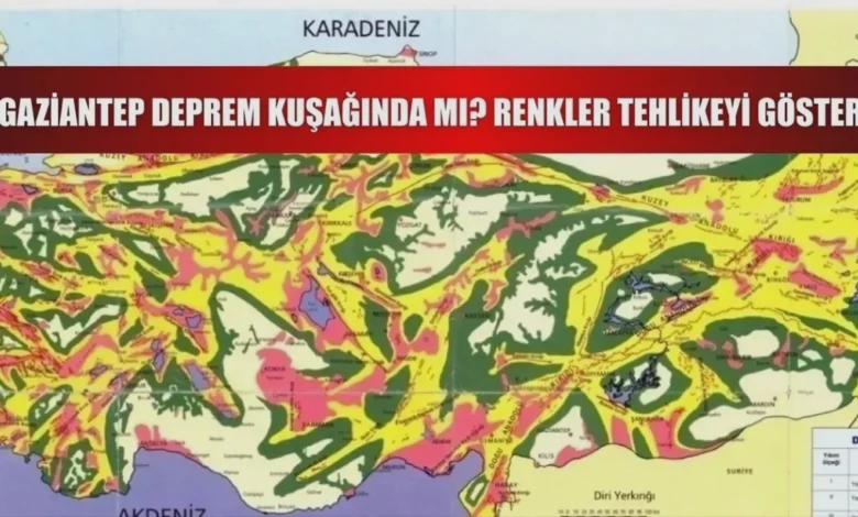 Gaziantep deprem - Gaziantep Deprem Kuşağında: Sarı ve Kırmızı Alanlar