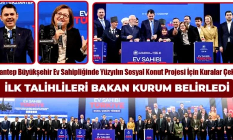 sosyal konut - Gaziantep'te Sosyal Konut Kurası Çekildi