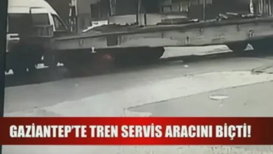 Gaziantep servis tren çarpıştı - Gaziantep servis tren çarpıştı: Ucuz atlattık