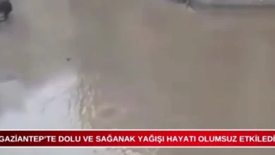 dolu ve sağanak - Gaziantep'te Dolu Sürprizi: Hayat Felç Oldu