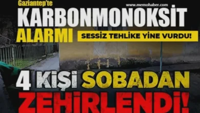 Karbonmonoksit zehirlenmesi - Gaziantep'te Karbonmonoksit Zehirlenmesi Panik Yarattı