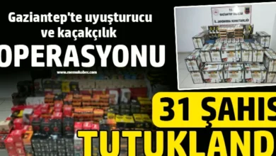uyuşturucu kaçak mal - Gaziantep'te Uyuşturucu ve Kaçak Mal: 31 Tutuklama