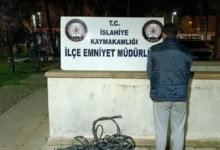 kablo hırsızlığı - İslahiye'de Kablo Hırsızlığı: Bir Tutuklama
