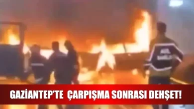 otomobil yangını - Otomobil Yangını: Gaziantep - Dumanlar Yükseldi, Korku Hakim