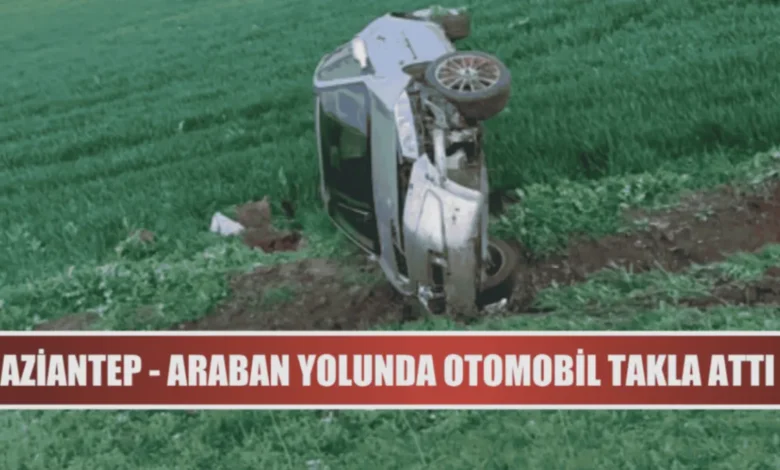 Araban yolunda kaza - Araban Yolu'nda Sürpriz Kaza: Araç Tarlaya Uçtu