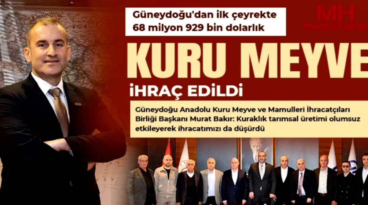 Gaziantep Kuru Meyve İhracatı Yükselişte