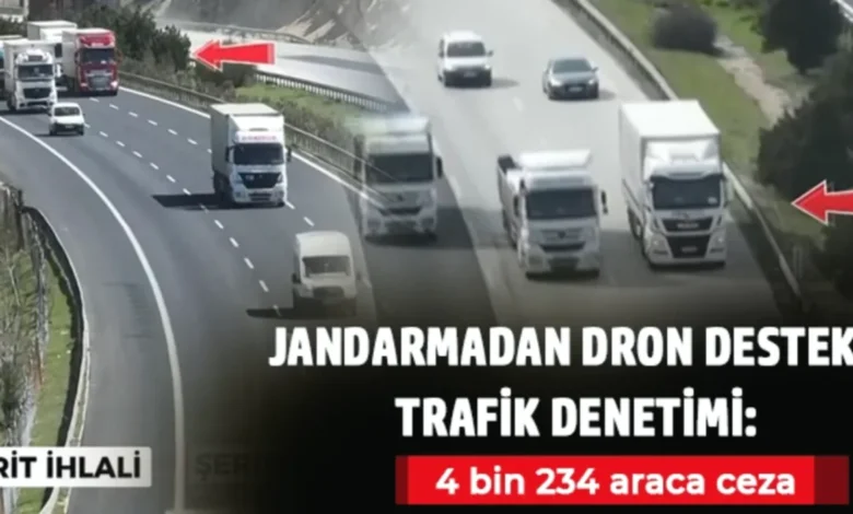 Gaziantep dronlu denetim - Gaziantep'te Dronlu Denetim: 4 Bin Araç Ceza Yedi