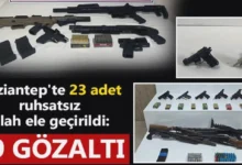 ruhsatsız silah - Gaziantep'te Ruhsatsız Silahlar Ele Geçirildi