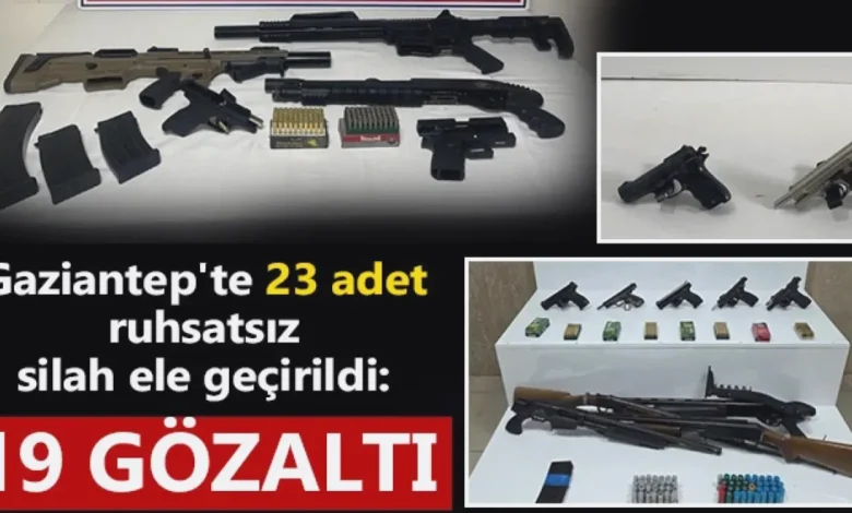 ruhsatsız silah - Gaziantep'te Ruhsatsız Silahlar Ele Geçirildi