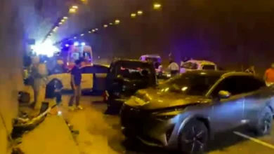 zincirleme kaza - Bahçe Tüneli: 6 Araçlı Zincirleme Kaza