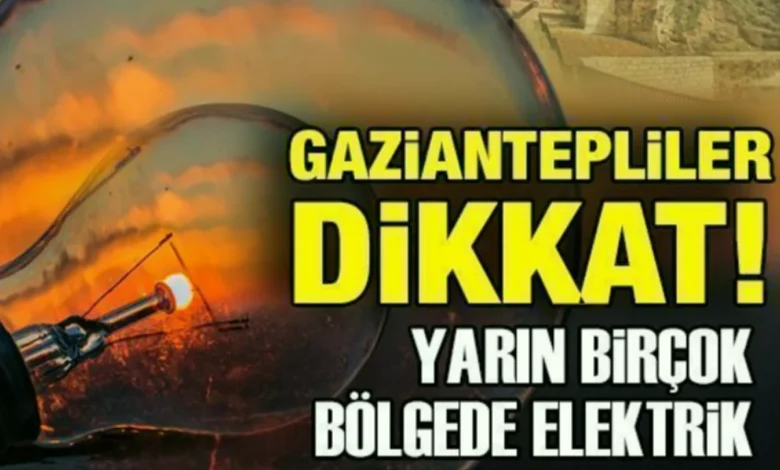 elektrik kesintisi - Gaziantep'te Elektrik Kesintisi: Bilgi Notu