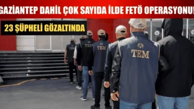 Gaziantep FETÖ operasyonu - Gaziantep'te FETÖ Operasyonu: 23 Gözaltı