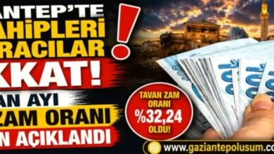 Gaziantep Kira Zam Oranı - Gaziantep Kira Zammı Tavanı: %32,24