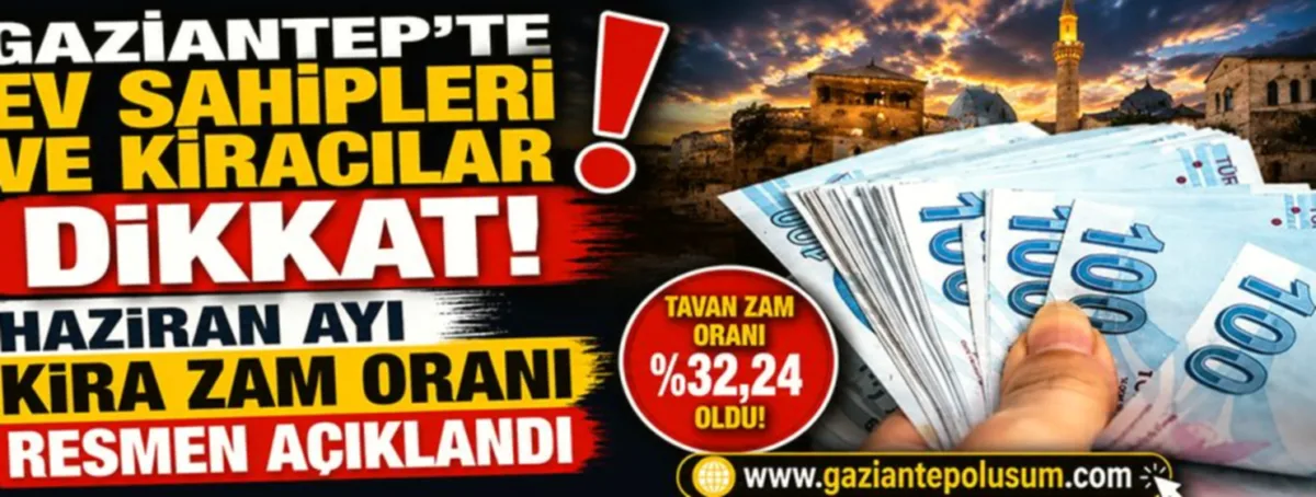 Gaziantep Kira Zammı Tavanı: %32,24