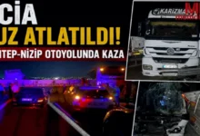Gaziantep otoyolda kaza - Gaziantep Otoyolda Kaza: Gaziantep Otoyolunda Otobüs TIR'...
