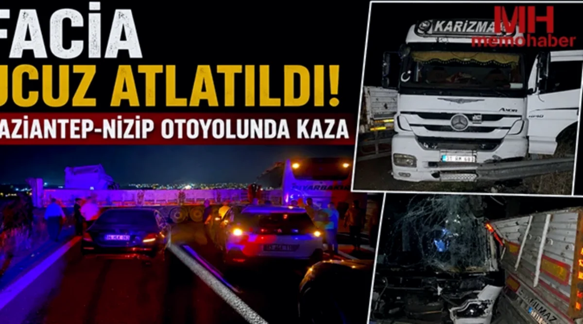 Gaziantep Otoyolda Kaza: Gaziantep Otoyolunda Otobüs TIR'...