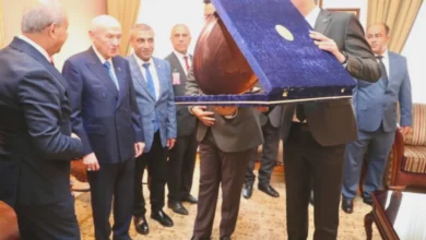 Gaziantep Bahçeli Tepsi - Gaziantep'ten Bahçeli'ye Bakır Tepsi Hediyesi