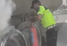 Jandarma Tanker Yangını - Jandarma Tanker Yangınını Önledi
