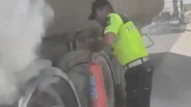 Jandarma Tanker Yangını - Jandarma Tanker Yangınını Önledi
