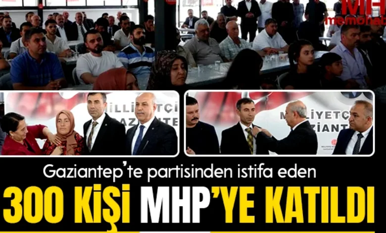 MHP'ye katılım - MHP'ye 300 Kişi Katıldı: Gaziantep'te Siyasi Hareketlilik