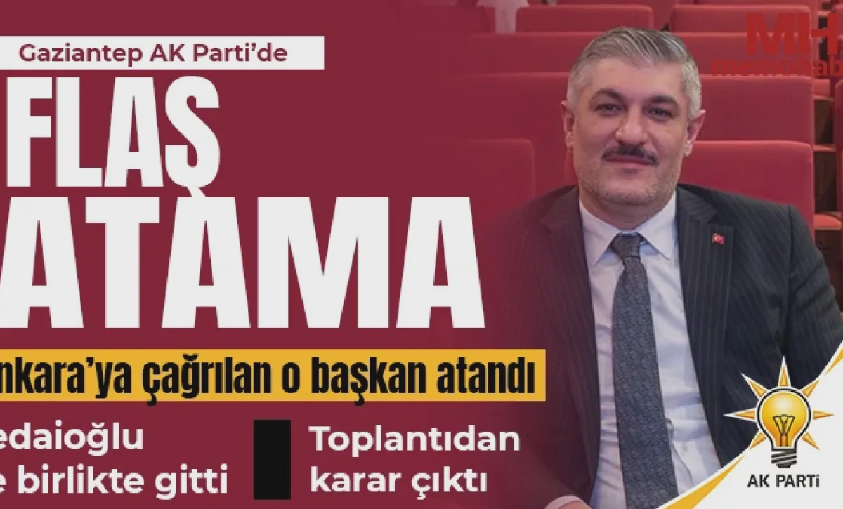 Nizip'te Yeni AK Parti İlçe Başkanı: Fatih Altınses