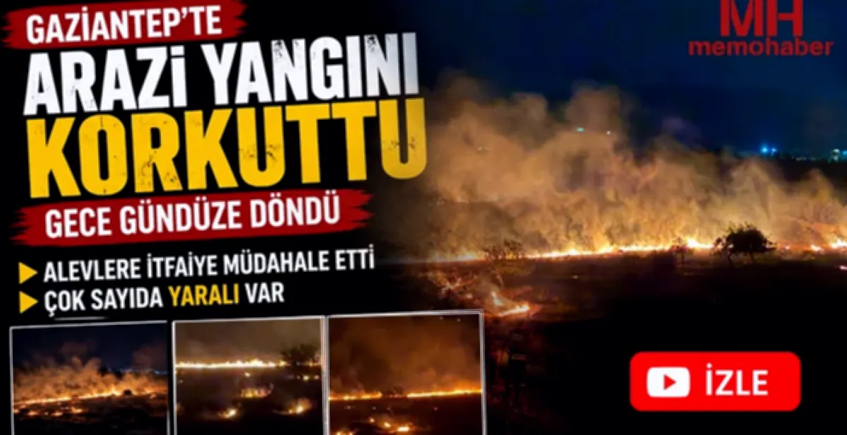 Gaziantep Arazi Yangını Nefes Kesti