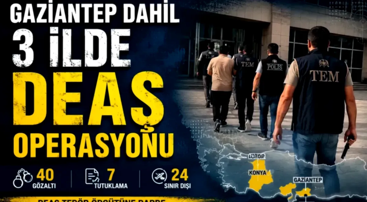 Gaziantep: DEAŞ Operasyonu Şüpheli Ağını Sorguluyor