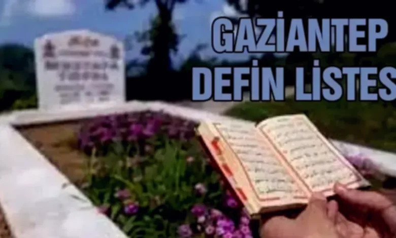 Gaziantep Defin Listesi - Gaziantep Defin Listesi: Veda Edenler