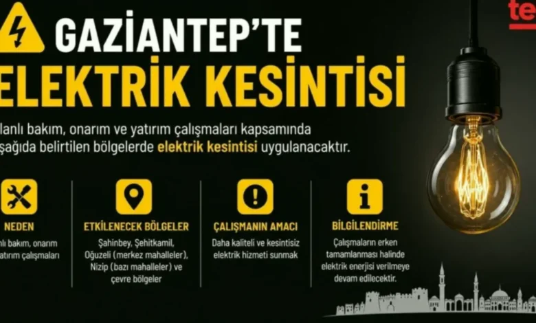 elektrik kesintisi alarm - Gaziantep'te Elektrik Kesintisi Alarmı