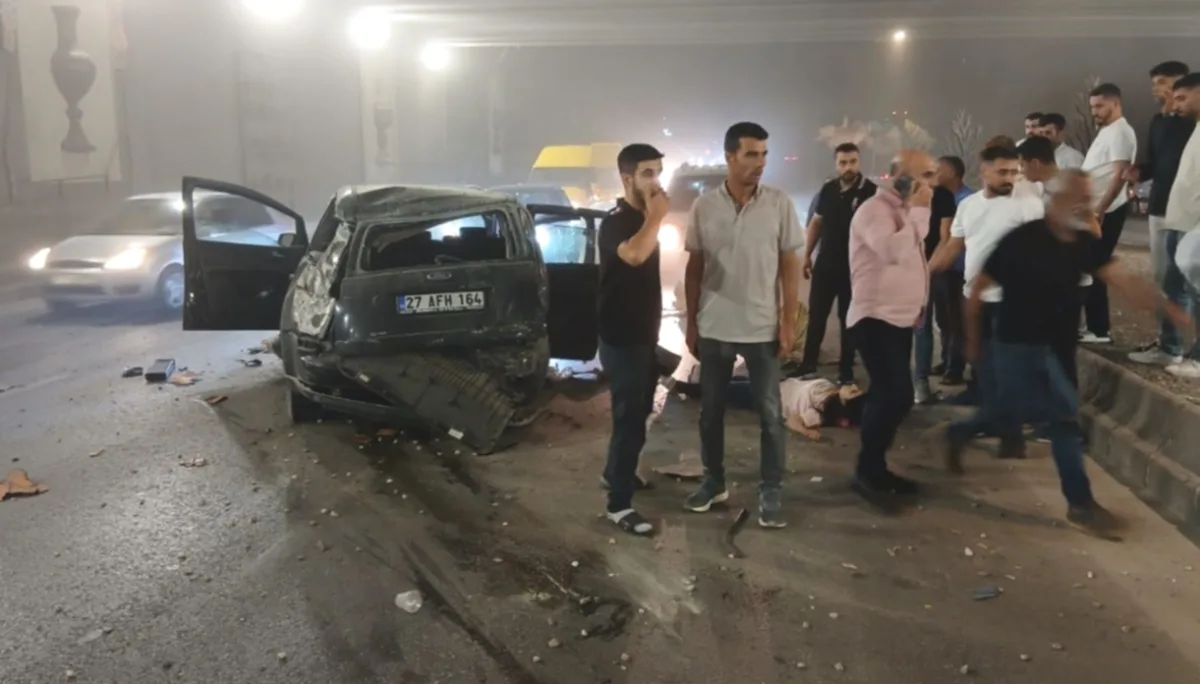 Gaziantep'te otomobil takla attı: Mucizevi kurtuluş