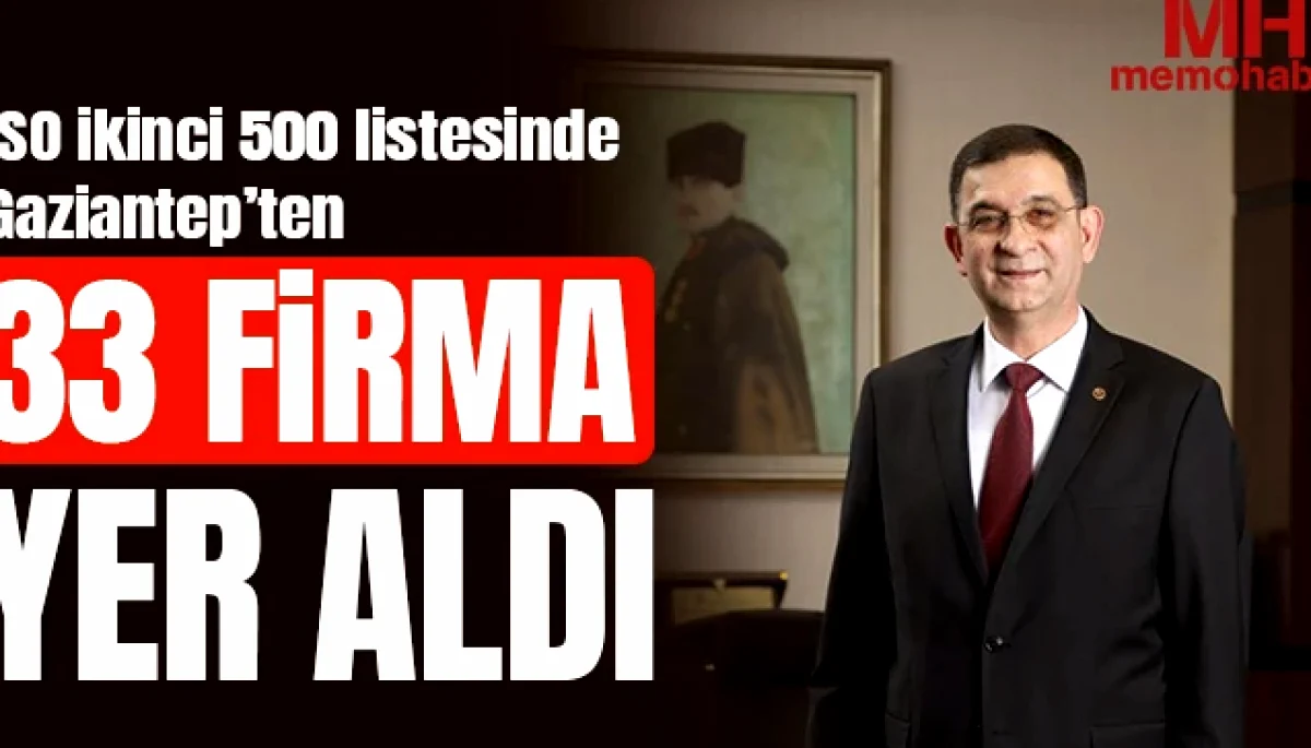 Gaziantep'ten İkinci 500'de 33 Firma