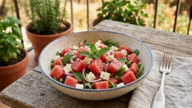 karpuz salatası - Yaz Sıcağında Karpuz Salatası Ferahlığı