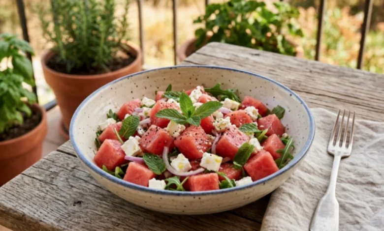 karpuz salatası - Yaz Sıcağında Karpuz Salatası Ferahlığı