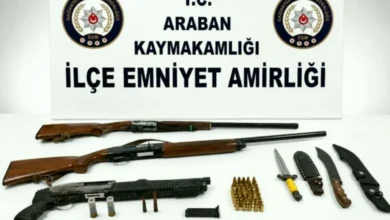 ruhsatsız silah - Araban'da Ruhsatsız Silah Operasyonu