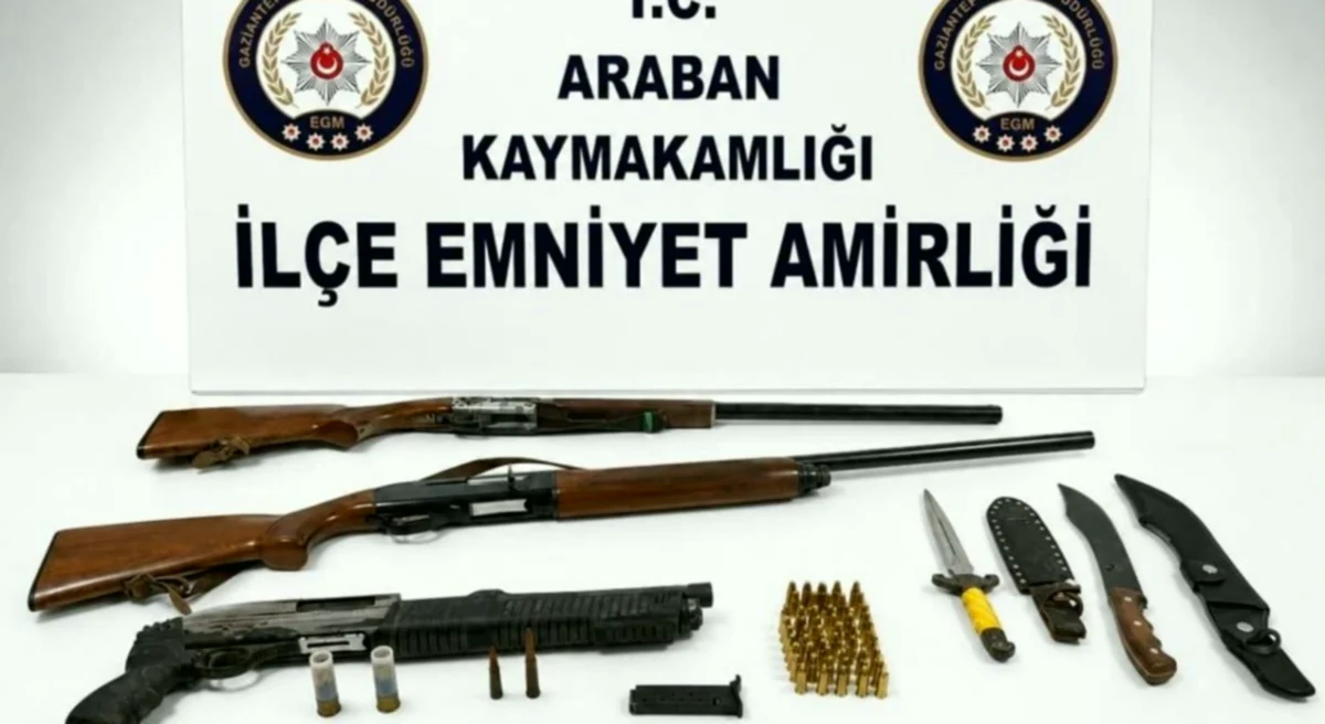 Araban'da Ruhsatsız Silah Operasyonu