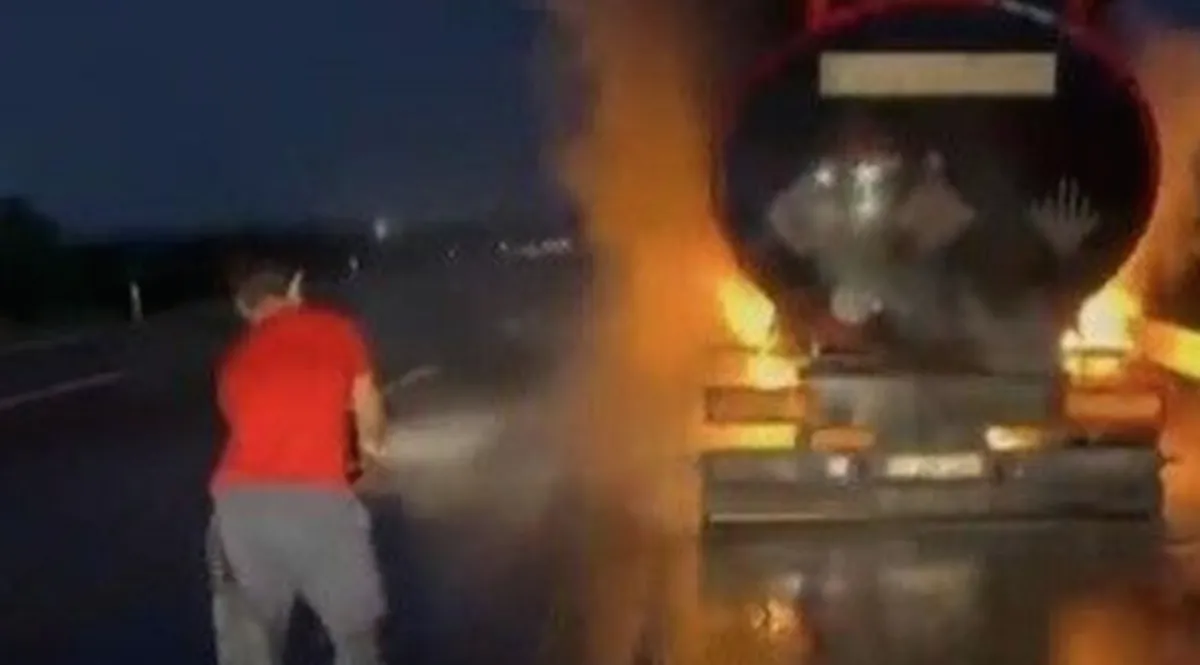 Gaziantep Yolu Alev Aldı: Tanker Panik Yarattı
