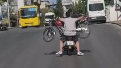 Gaziantep garip taşıma - Gaziantep'te Akıl Almaz Taşıma: Motosiklet Üstünde Motosi...