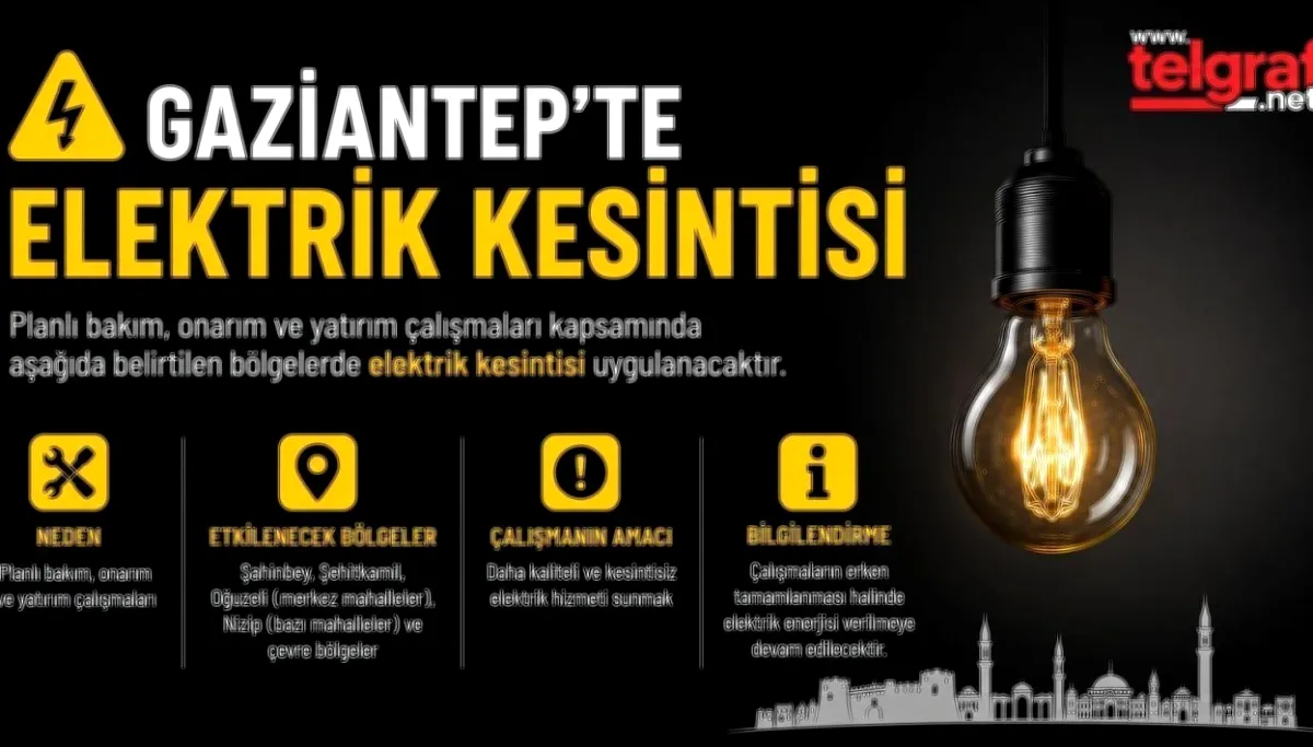 Gaziantep'te Enerji Kesintisi Alarmı