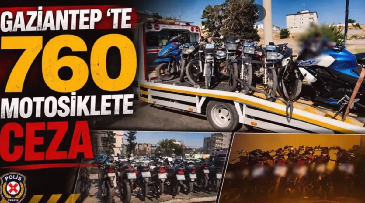 Gaziantep'te Motosiklet Trafik Cezaları: 9 Milyon TL