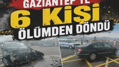kaza mucize - Gaziantep'te Mucize: 6 Yaralı Kaza Yara Almadan Kurtuldu