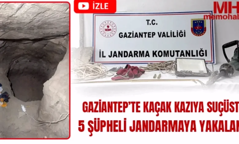 kaçak kazı - Nizip'te Kaçak Kazı: 5 Şüpheli Suçüstü