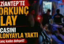 kolonya yangın - Şahinbey'de Kolonyayla Yangın: Eş Alev Aldı