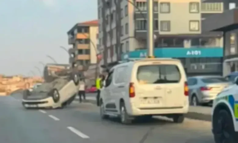 Gaziantep trafik kazası - Yeşilvadi'de Lüks Araç Takla Attı: Gaziantep Trafik Kazası