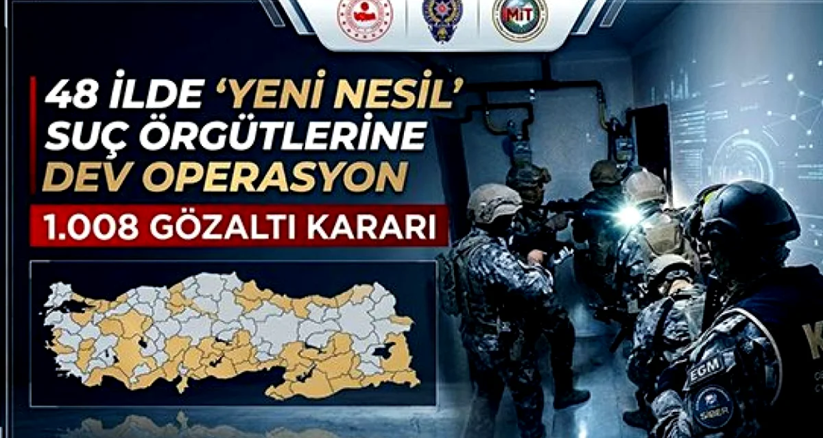 Gaziantep Yeni Nesil Suç: 1008 Gözaltı