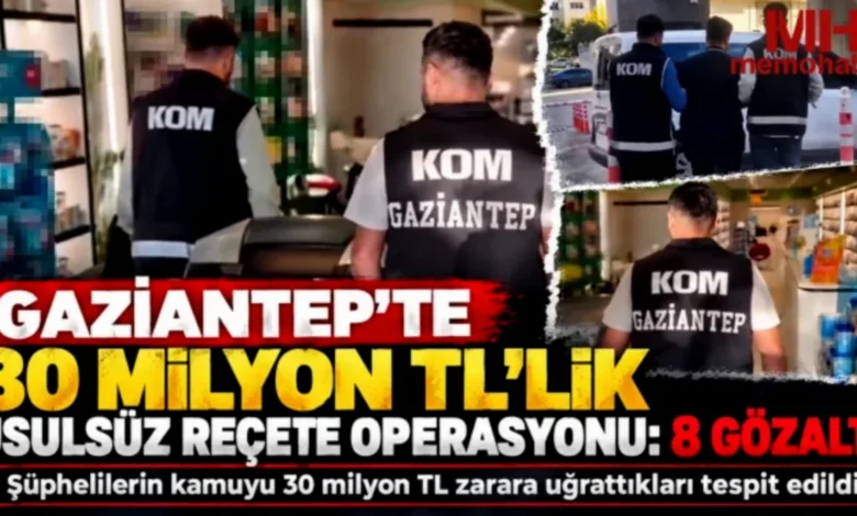usulsüz reçete - Gaziantep'te 30 Milyonluk Usulsüz Reçete Skandalı