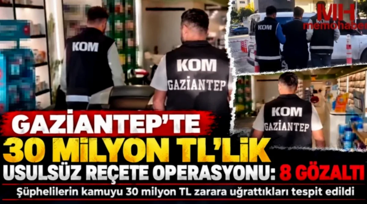 Gaziantep'te 30 Milyonluk Usulsüz Reçete Skandalı