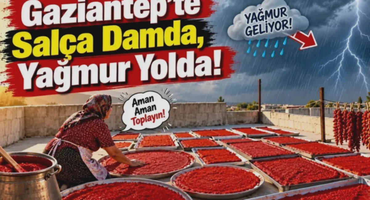 Gaziantep'te Salça Hazırlığı: Yağmur Uyarısı!