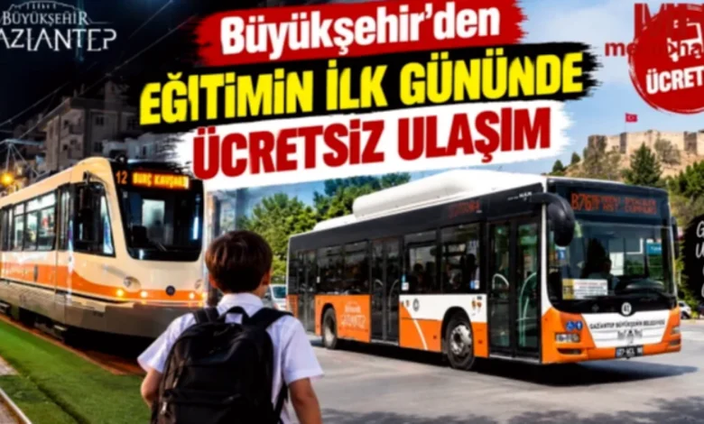 ücretsiz ulaşım - Gaziantep'te Ücretsiz Ulaşım: Okula Erişim Kolaylaştı