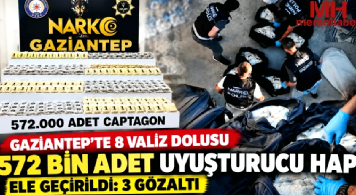 Gaziantep'te Uyuşturucu Haplar Saklandı