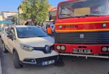 freni unutulan tanker - İslahiye'de El Freni Unutuldu: Tanker Yoldan Çıktı